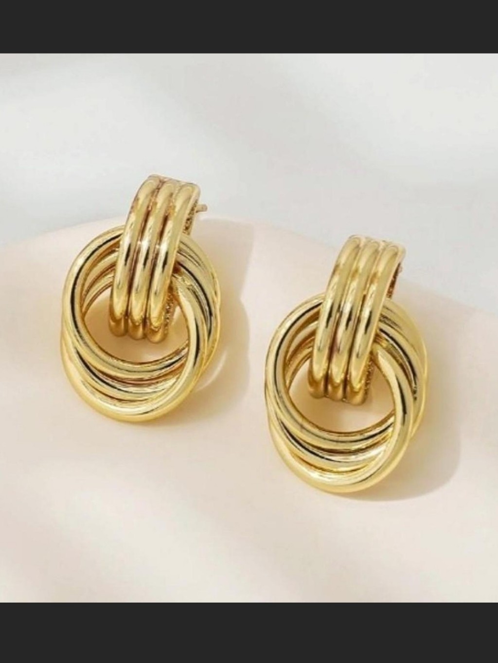 Gold Earrings Gold Knot Earrings Gold Jewelry 14k Gold Plated Earrings Summer